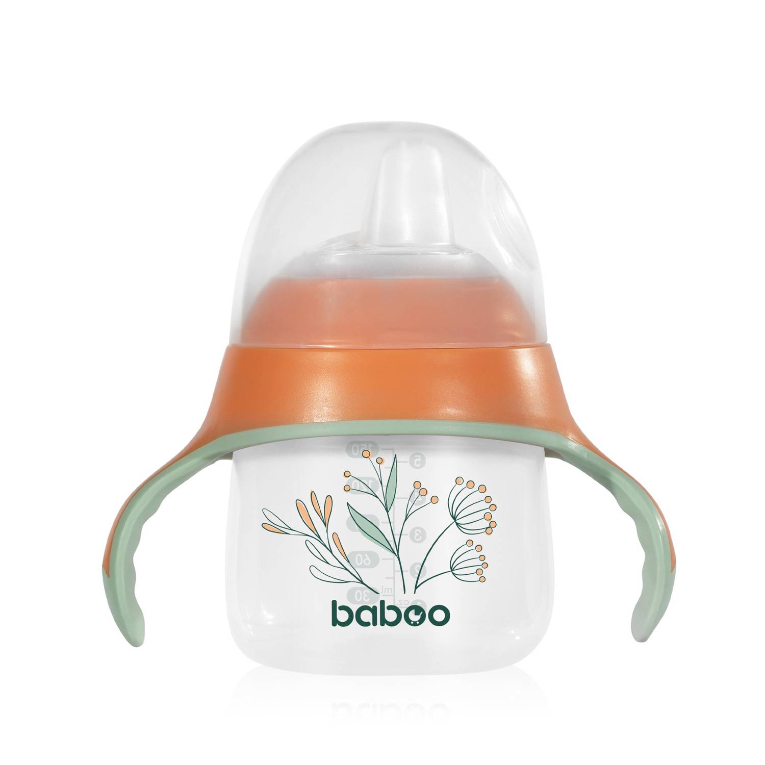 BABOO gertuvė su silikoniniu šiaudeliu Peachy Keen, nuo 6 mėn., 150 ml - Image 4