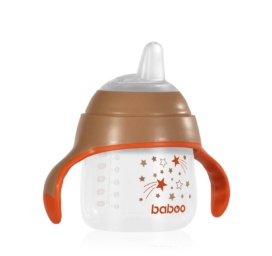 BABOO puodelis su silikoniniu snapeliu Au Naturale, nuo 6 mėn., 150 ml