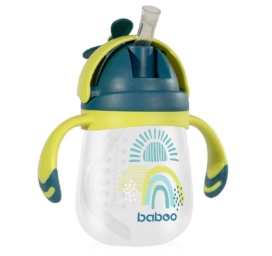 BABOO gertuvė su silikoniniu šiaudeliu Lagoon Fiesta, nuo 9 mėnesių, 240 ml