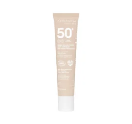 ALPHANOVA Bekvapis tonuojantis kremas nuo saulės su hialurono rūgštimi, nude SPF50+, 40g