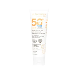 ALPHANOVA 100% natūralus kvapų neturintis ir hipoalerginis kūdikių apsaugos nuo saulės kremas SPF50+, 50g