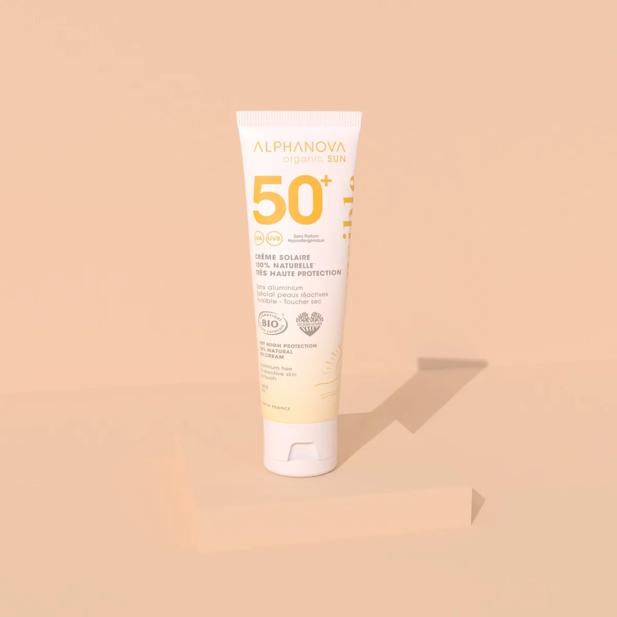 ALPHANOVA ekologiškas bekvapis veido kremas nuo saulės Sensitive SPF50+ jautriai odai, 50 g - Image 3