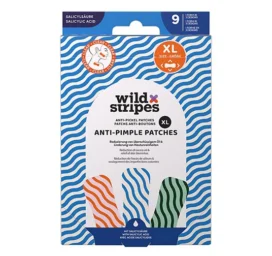 WILD STRIPES pleistrai nuo spuogų Anti-Pimple Patches, padidinti pleistrai su salicilo rūgštimi XL, 9 vnt.