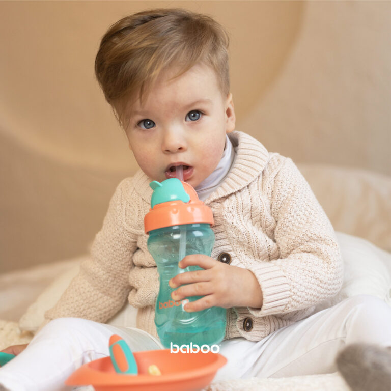 Baboo silikoninis puodelis su šiaudeliu, žalias, nuo 9 mėnesių, 360 ml - Image 4