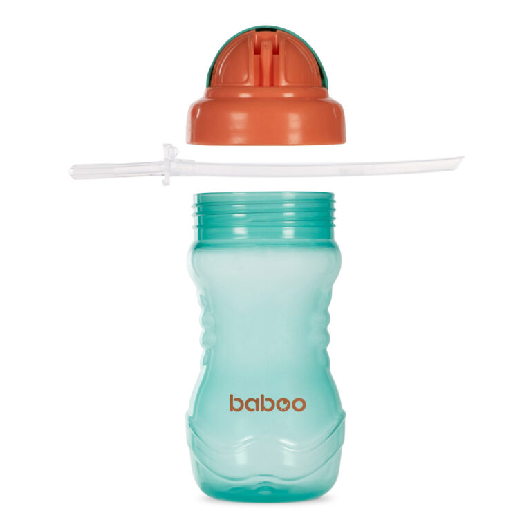 Baboo silikoninis puodelis su šiaudeliu, žalias, nuo 9 mėnesių, 360 ml - Image 2