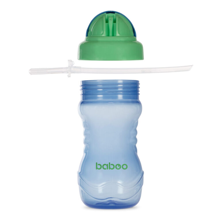 Baboo silikoninis puodelis su šiaudeliu, mėlynas, nuo 9 mėnesių, 360 ml - Image 4