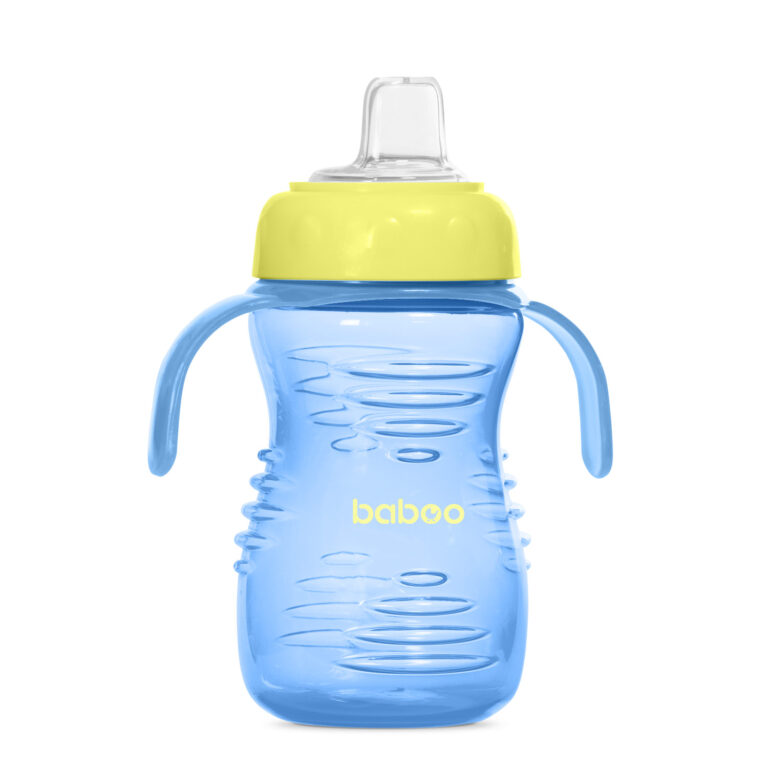 Baboo silikoninis gertuvės puodelis su gėrimo snapeliu, mėlynas, nuo 6 mėnesių, 260 ml - Image 4