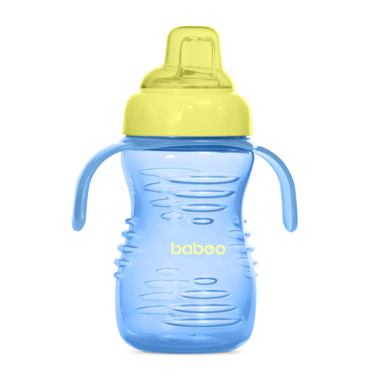 Baboo silikoninis gertuvės puodelis su gėrimo snapeliu, mėlynas, nuo 6 mėnesių, 260 ml - Image 2