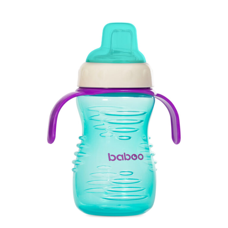 Baboo silikoninis gertuvės puodelis su gėrimo snapeliu, mėtų žalios spalvos, nuo 6 mėnesių, 260 ml - Image 2