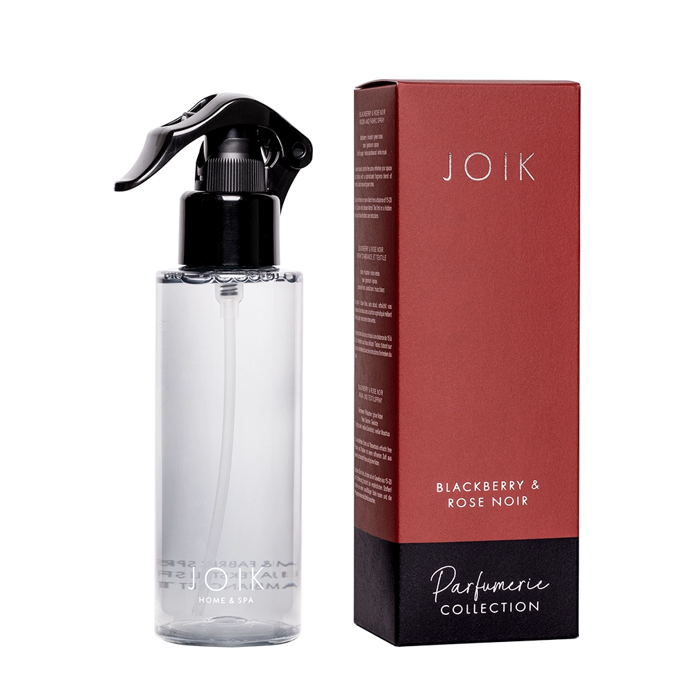 JOIK vandens pagrindo kambarių ir tekstilės purškiklis „Blackberry & Rose Noir“, 150 ml