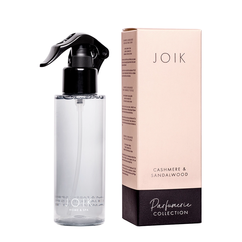 JOIK vandens pagrindo kambario ir tekstilės purškiklis „Cashmere & Sandalwood“, 150 ml