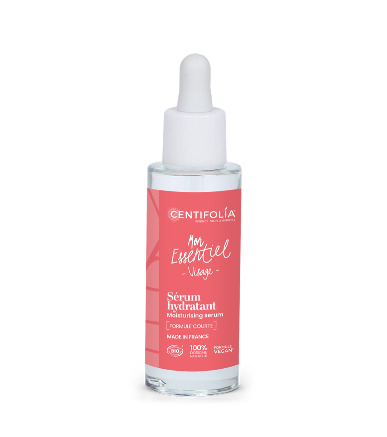 CENTIFOLIA Mon Essentiel drėkinamasis veido serumas su alaviju, glicerinu ir hialurono rūgštimi, 30 ml