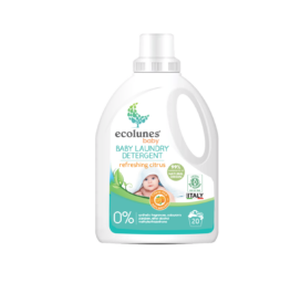 ECOLUNES Friendly Organic gaivus citrusų kvapo skalbiklis kūdikių drabužiams, 1000 ml