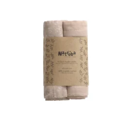 NATRUBA itin minkšti ekologiškos medvilnės muslino vystyklai, 2 vnt. pakuotėje, spalva Powder, 65*65 cm