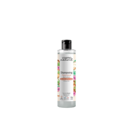 COSMO NATURAL maitinamasis šampūnas sausiems plaukams su simondsijų aliejumi ir alavijais, 250 ml