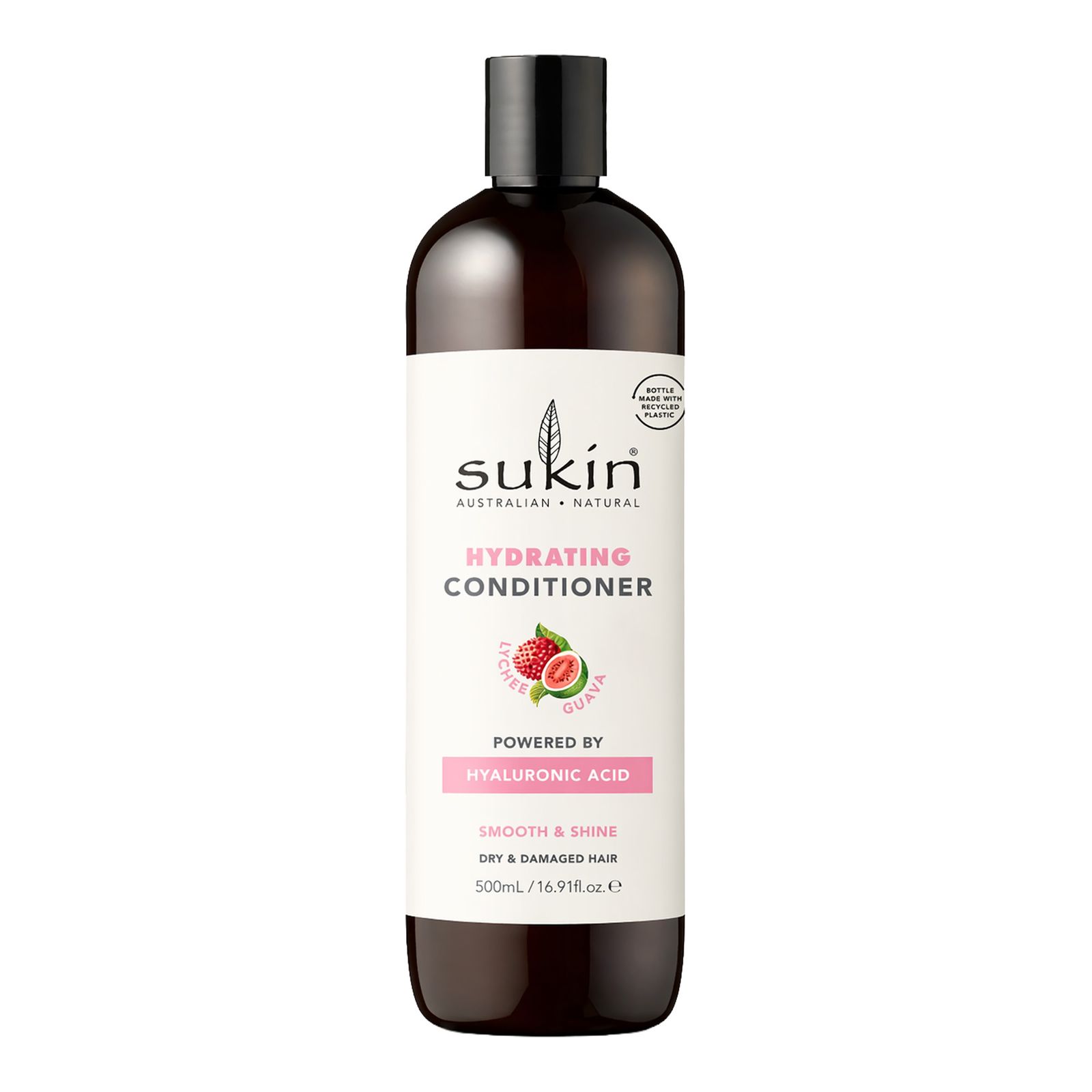 SUKIN drėkinamasis kondicionierius su ličiais, hialurono rūgštimi ir tropinių vaisių aromatu, 500 ml