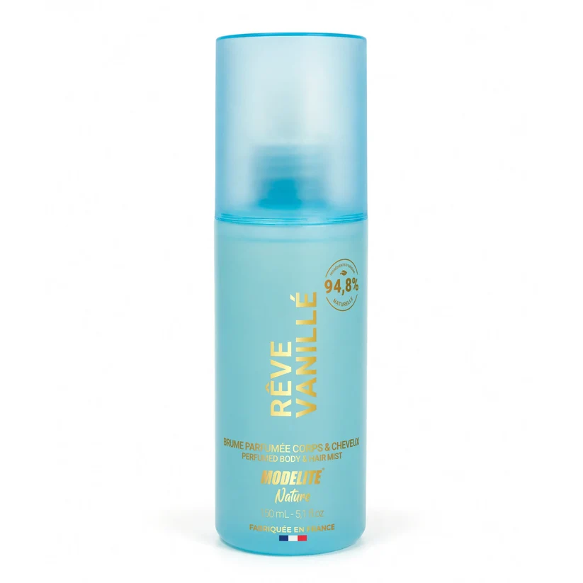 BORN TO BIO „Rêve Vanillé“ kūno ir plaukų dulksna su rožių, rabarbarų ir vanilės aromatu, 150 g