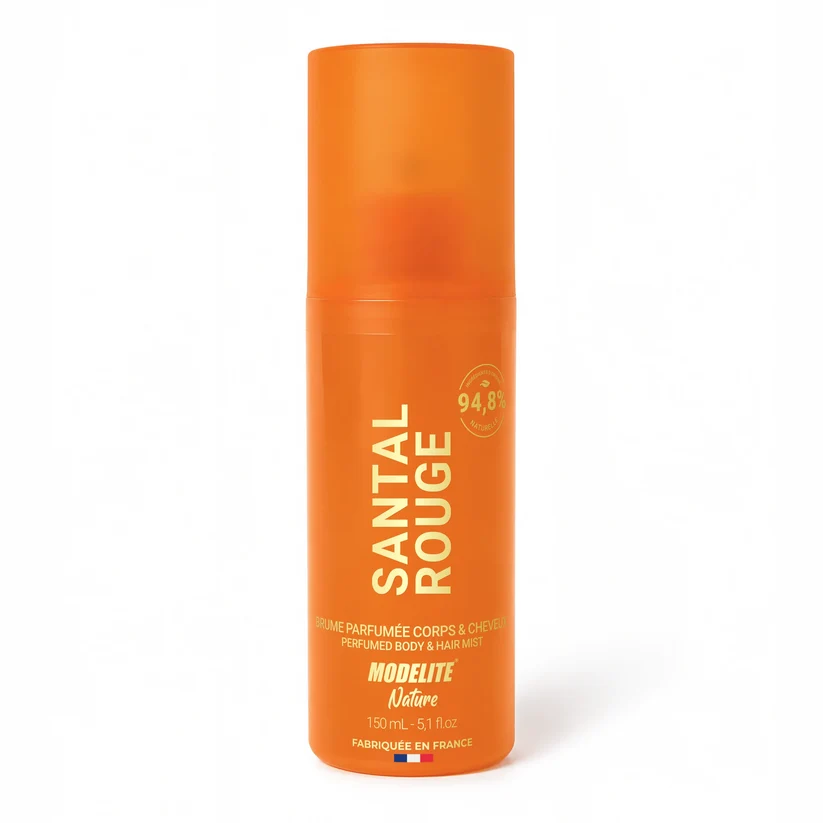 BORN TO BIO „Santal Rouge“ jazminų, mandarinų ir sandalmedžio kvapo kūno ir plaukų dulksna, 150 g