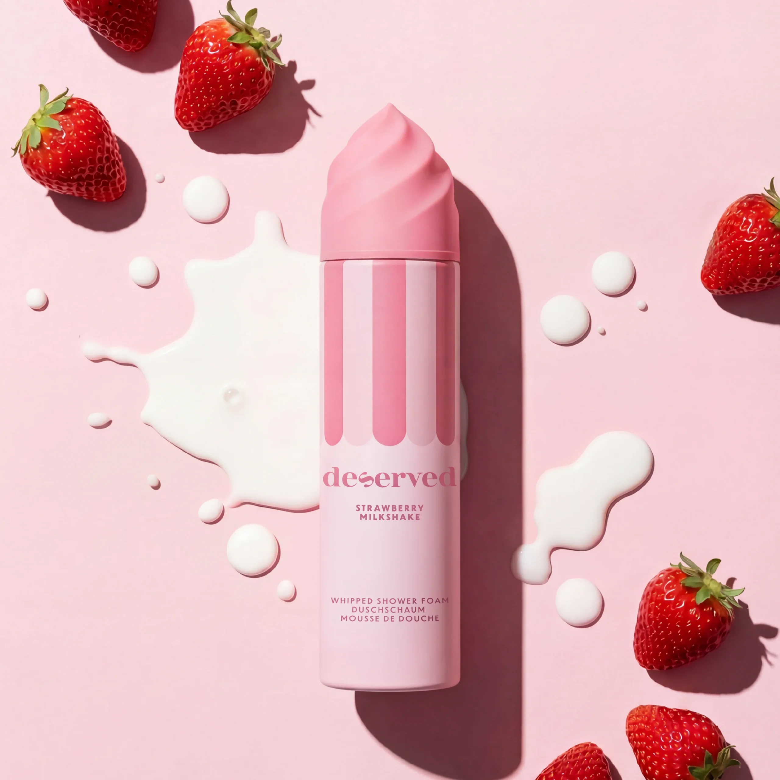DESERVED purios dušo putos „Strawberry Milkshake“ KELIONINIO DYDŽIO, 100 ml - Image 4