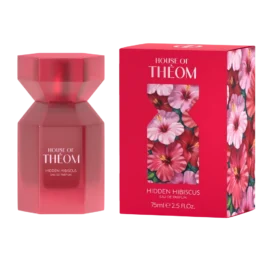 HOUSE OF THEOM Hidden Hibiscus parfumuotas vanduo su juodųjų serbentų, hibisko ir vanilės natomis, 75 ml