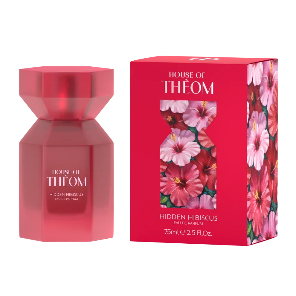 HOUSE OF THEOM Hidden Hibiscus parfumuotas vanduo su juodųjų serbentų, hibisko ir vanilės natomis, 75 ml