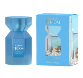 HOUSE OF THEOM Sacred Island parfumuotas vanduo su levandų, kedro medienos ir vanilės natomis, 75 ml