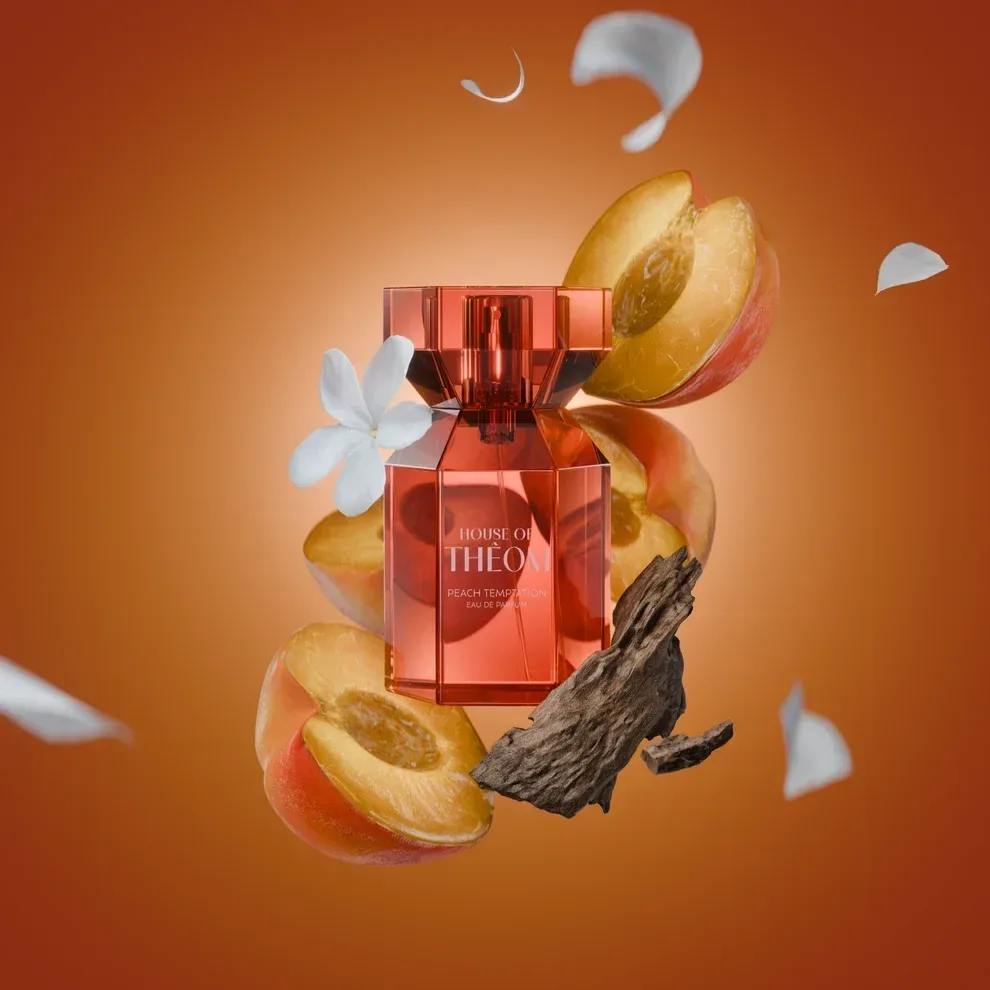 HOUSE OF THEOM „Peach Temptation“ parfumuotas vanduo su mandarinų, juodųjų serbentų ir vanilės natomis, 75 ml - Image 3