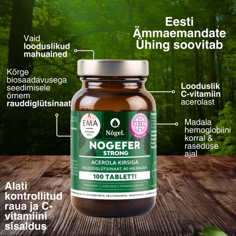 NOGEL NOGEFER stiprus acerolos vyšnių geležies maisto papildas 60 mg, 100 vnt. - Image 2