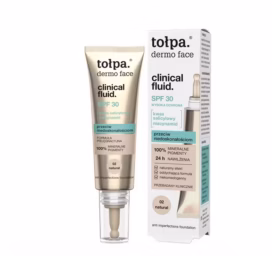 TOŁPA Dermo Face Clinical maskuojamasis makiažo pagrindas nuo odos netobulumų SPF30, atspalvis Natural 02, 25 ml