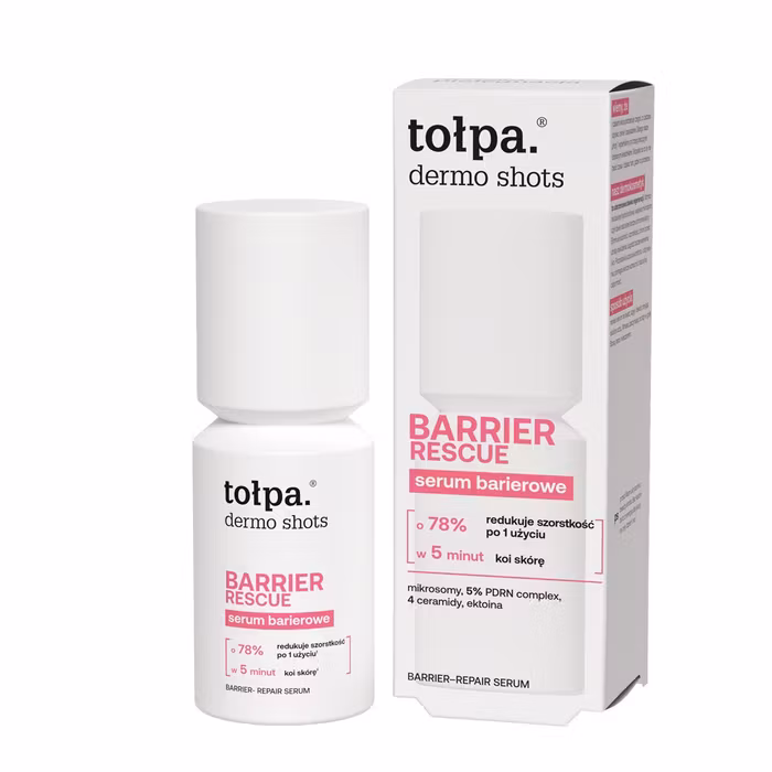 TOŁPA Dermo Shots BARRIER RESCUE atkuriamasis barjerinis serumas su 5 % PDRN kompleksu ir keramidu, 50 ml