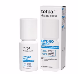 TOŁPA Dermo Shots HYDRO SURGE intensyviai drėkinantis veido serumas su hialurono kompleksu ir trehaloze, 50 ml