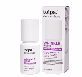 TOŁPA Dermo Shots WRINKLE RESIST veido serumas odai su senėjimo požymiais su 6 peptidų kompleksu, 50 ml