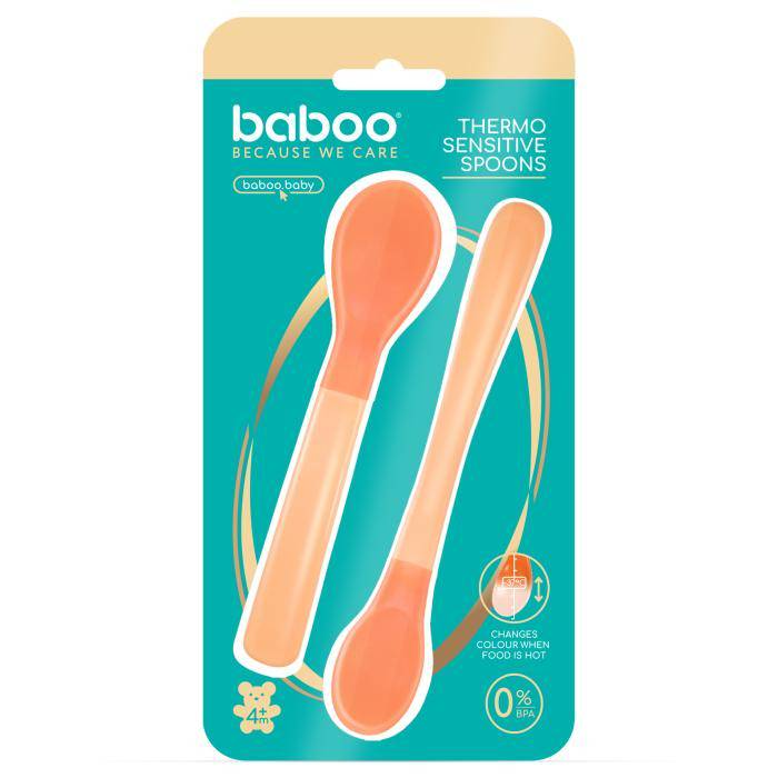 BABOO karščiui jautrūs šaukšteliai Peachy Keen, nuo 4 mėn. - Image 2