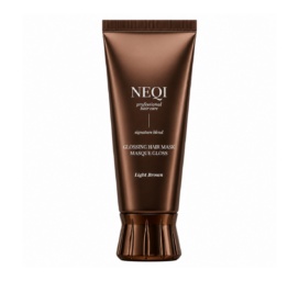 NEQI Light Brown atspalvį suteikianti ir kondicionuojamoji plaukų kaukė šviesiai rudiems plaukams, 120 ml
