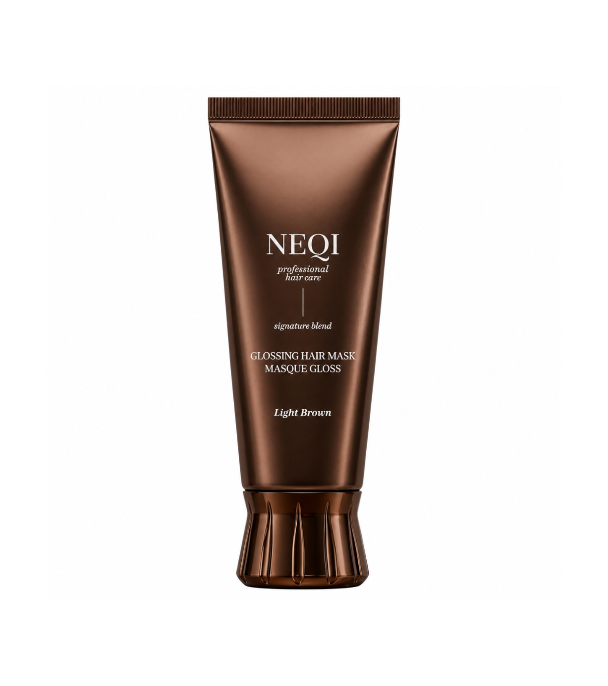 NEQI Light Brown atspalvį suteikianti ir kondicionuojamoji plaukų kaukė šviesiai rudiems plaukams, 120 ml