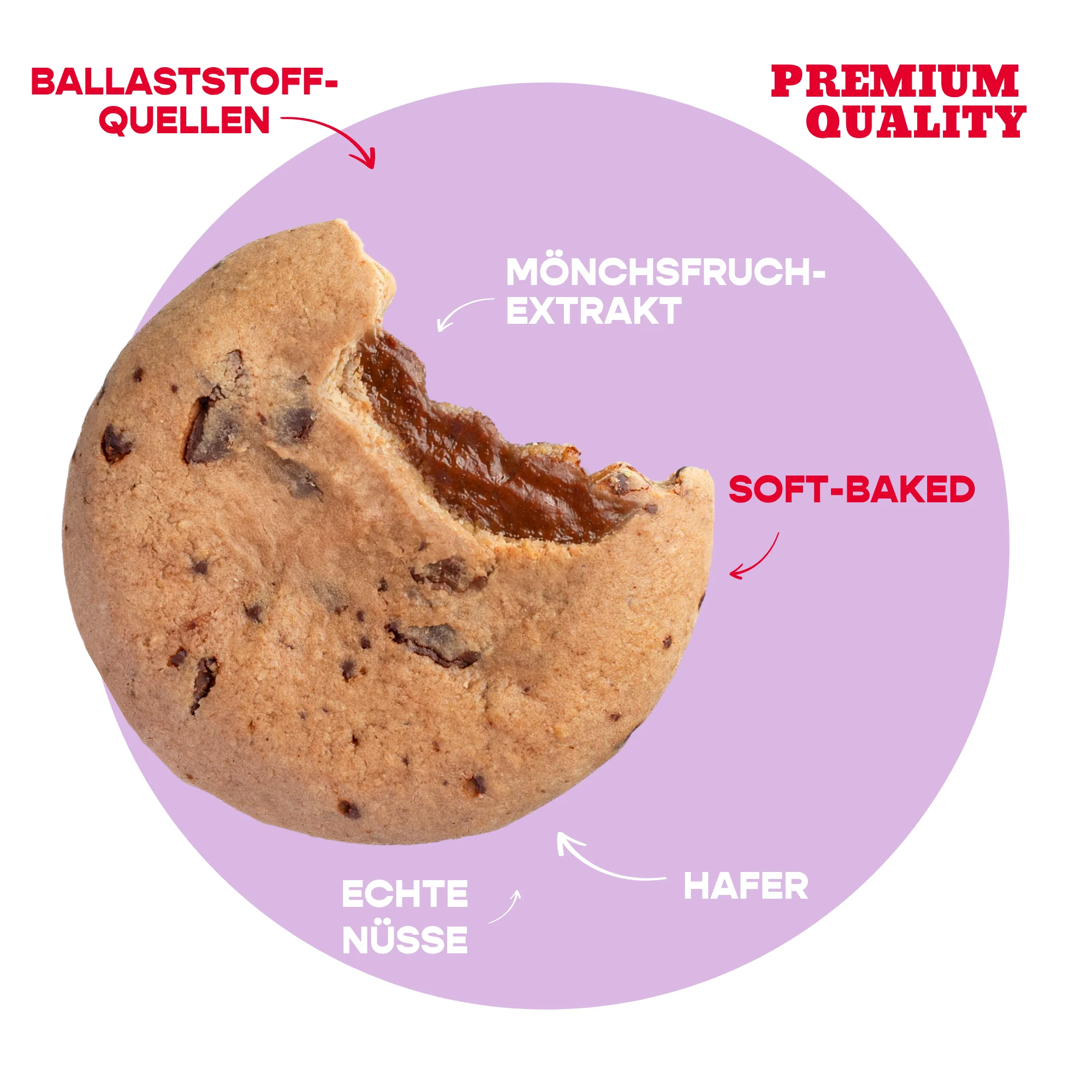 BAE kepti veganiški sausainiai su nugato kremo įdaru „Nougat“, 45 g - Image 2
